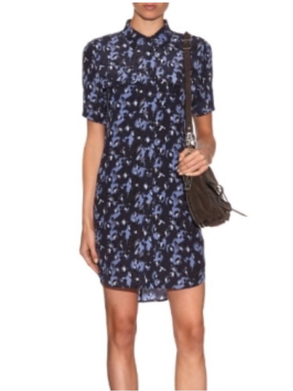 Equipment Animal print silk dress small
